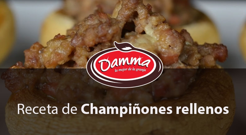 Champiñones rellenos de carne